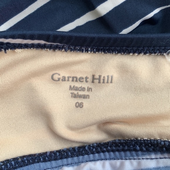 Garnet Hill size 6 blue and white striped swim dress - Picture 4 of 6